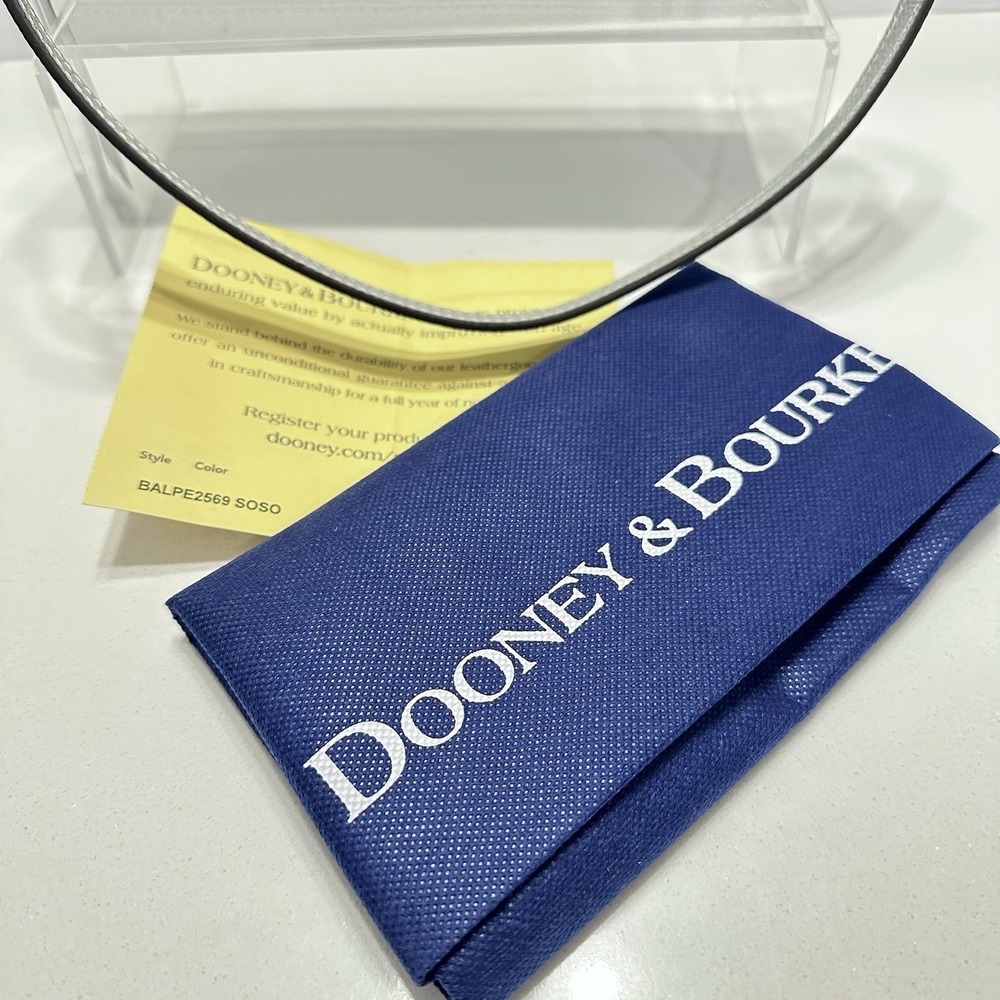 NEW Dooney & Bourke Alpine Demi 20 Purse Shoulder Bag Leather STONE Gray/Blue - Picture 10 of 10